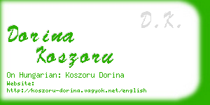 dorina koszoru business card